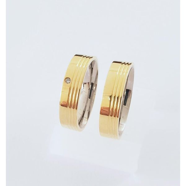 Aliança Ouro 18 750 e Prata 950 5mm