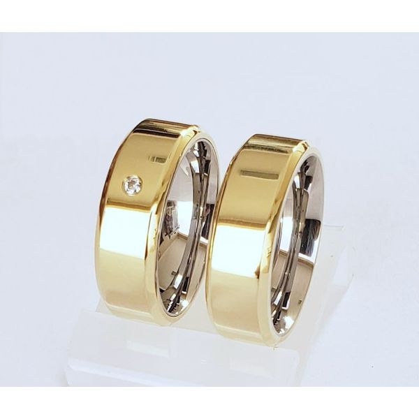 Aliança Ouro 18 750 e Prata 950 - Modelo Maya
