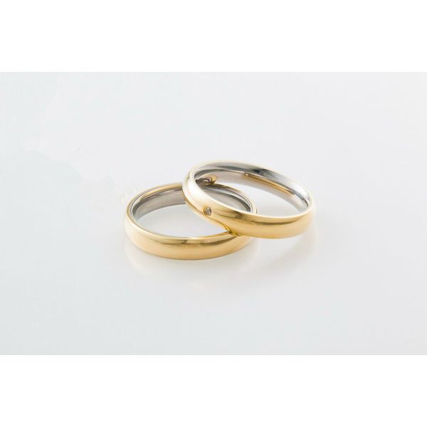 Aliança Ouro 18 750 e Prata 950 - Modelo Pamela
