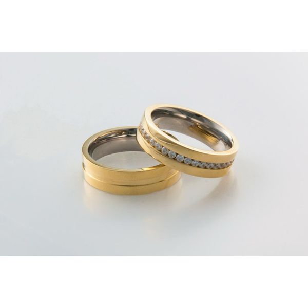 Aliança Ouro 18 750 e Prata 950 - Modelo Melinda