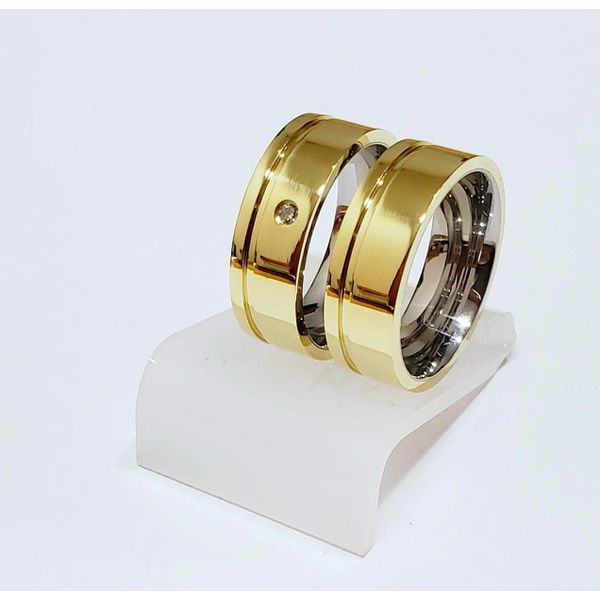 Aliança Ouro 18 750 e Prata 950 - Modelo Lyra