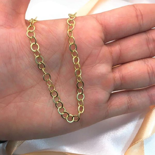 Tornozeleira Banhada á Ouro - Argolas