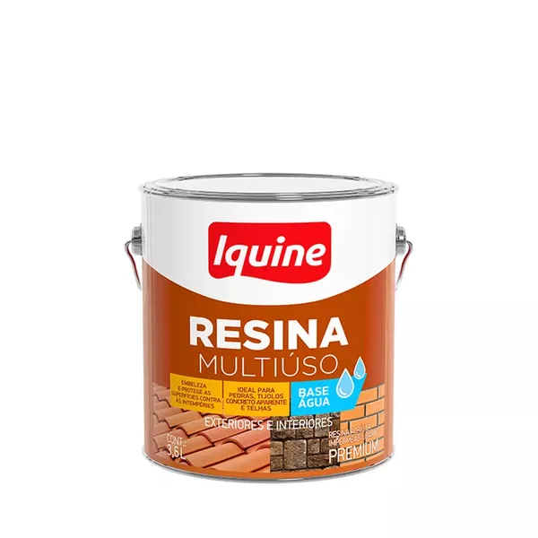 Resina Multiuso Base de Água Incolor 3,6L Iquine