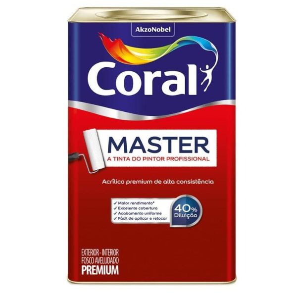 Tinta Acrílica Master Premium 18L Coral