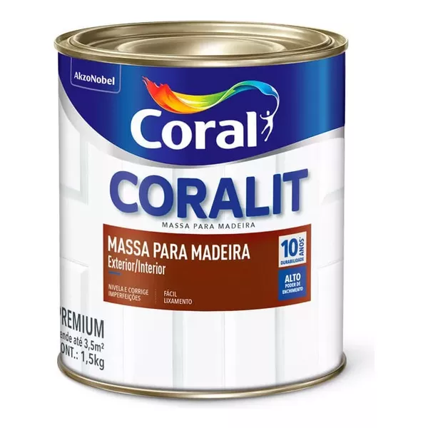 Coralit Massa para Madeira 1,5Kg Coral