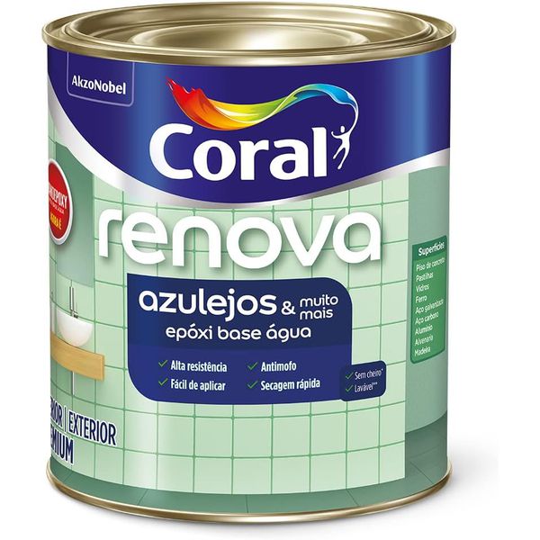 Renova Azulejo Epóxi Base Água 900ml Coral