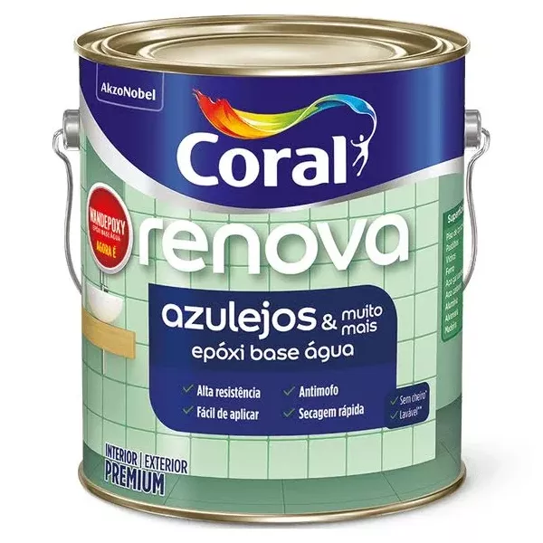 Renova Azulejo Epóxi Base Água 3,6L Coral