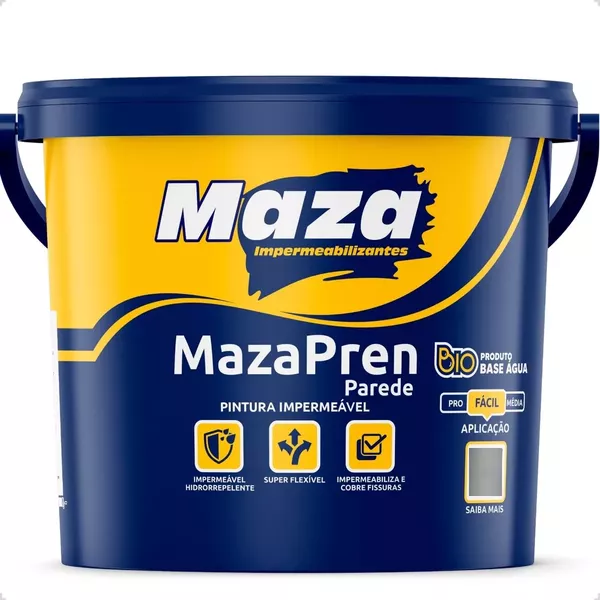 MazaPren Parede Impermeabilizante Balde 3,6Kg Maza