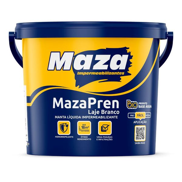MazaPren Laje Impermeabilizante Balde 3,6kg Maza