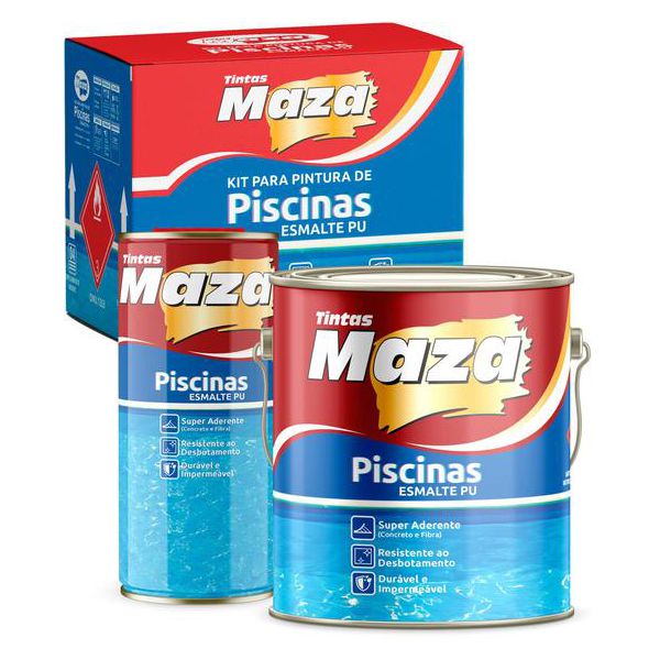 Kit Esmalte PU Para Piscinas 3x1 4,5L Maza
