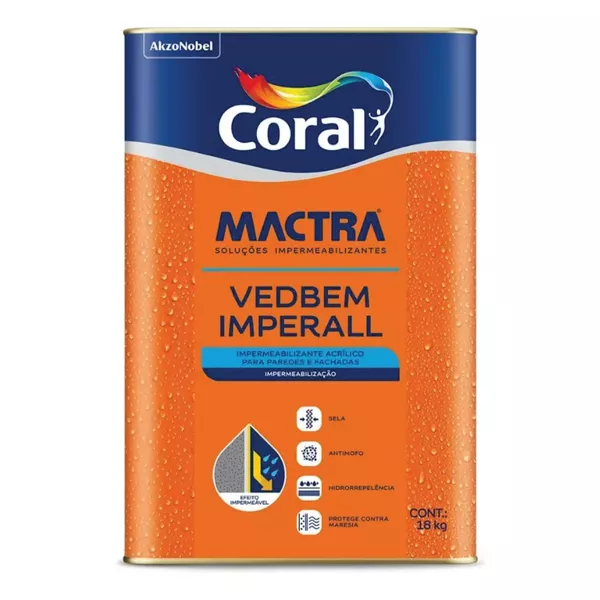 Mactra VedBem Imperall Impermeabilizante 10 em 1 18Kg Coral