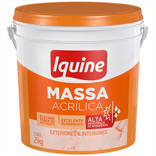 Massa Acrílica Balde 25Kg Iquine