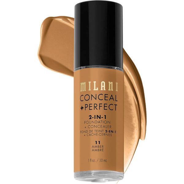 Base Líquida Milani Conceal + Perfect 2-in-1 - 11 Amber - 30ml
