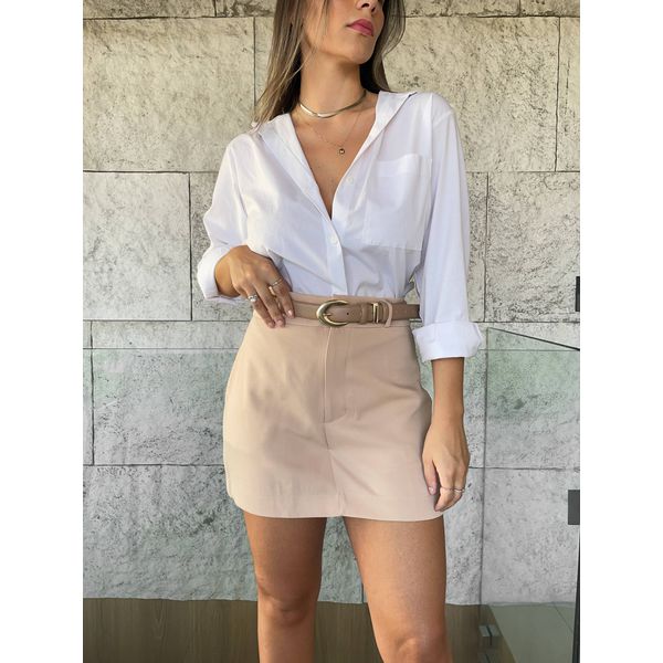 Camisa Beatriz ampla com bolso - Branca 