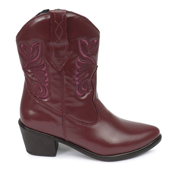 Bota Western Carolina Couro Bordô