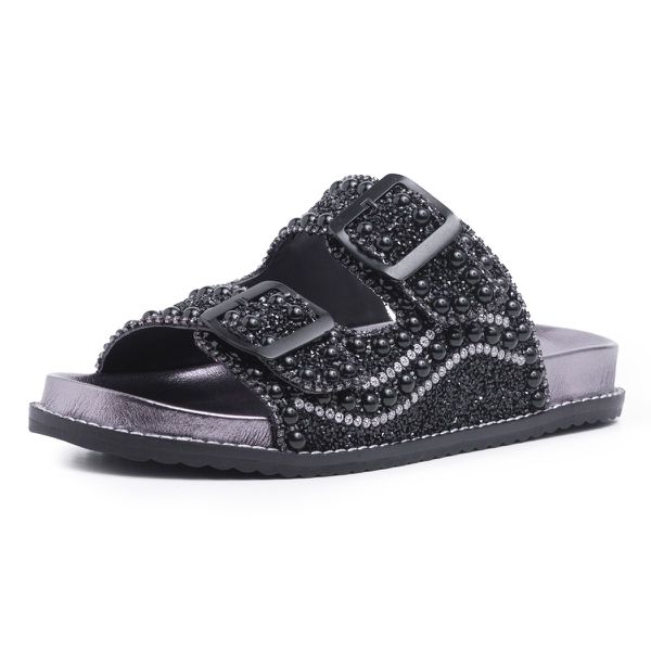 Papete Feminina Pedraria Black