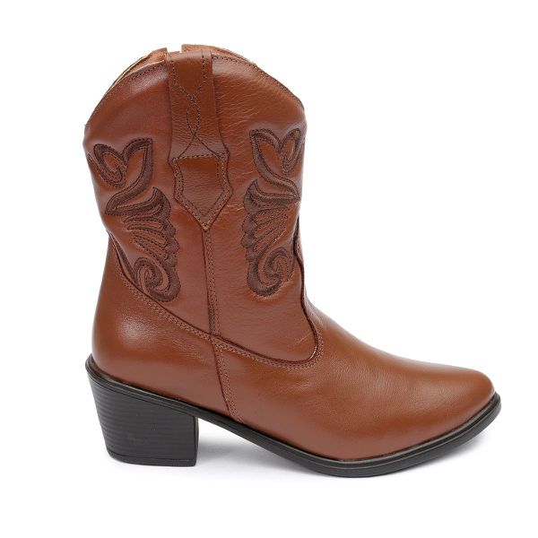 Bota Western Carolina Couro Caramelo