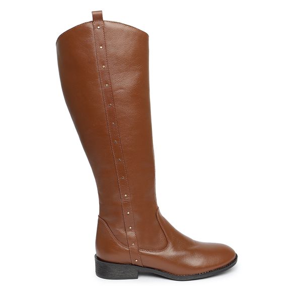 Bota Montaria Marília Couro Caramelo