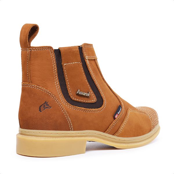 Brown Botinas Kaneron Bota Botina Cano Curto Em Couro Legítimo Telha