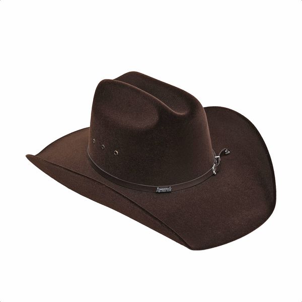 Chapéu Americano Country Com Bandinha De Couro
