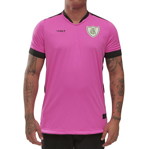 Camisa Masculina Goleiro 2 2024 América Mineiro Pink Fluor Volt 