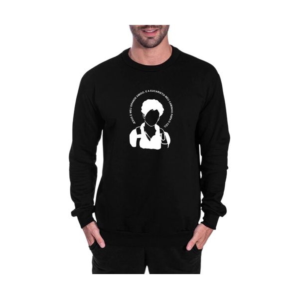 Blusa Moletom Gola Careca Católico Agasalho Inverno Carlo Ac P