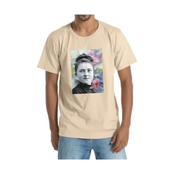Camiseta Santa Teresinha Do Menino Jesus Marfim Masculina
