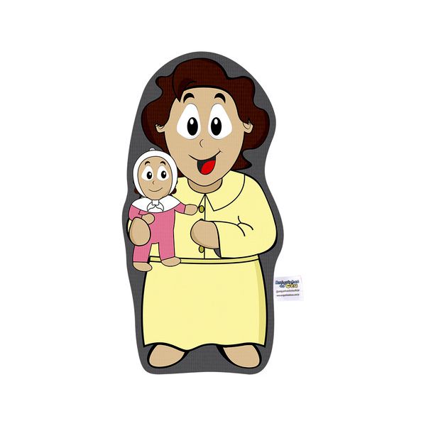 Naninha Travesseiro Boneco Santa Gianna Santo Católico Santa Gianna