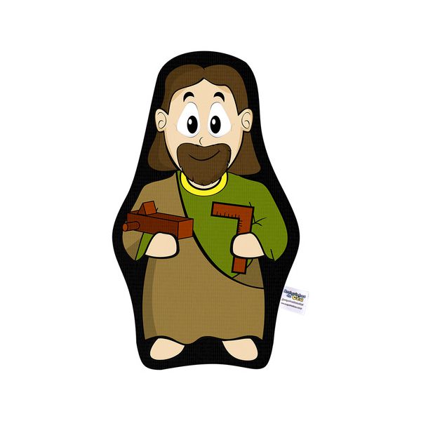 Naninha Travesseiro Boneco São José Operário Santo Católico São José Operário