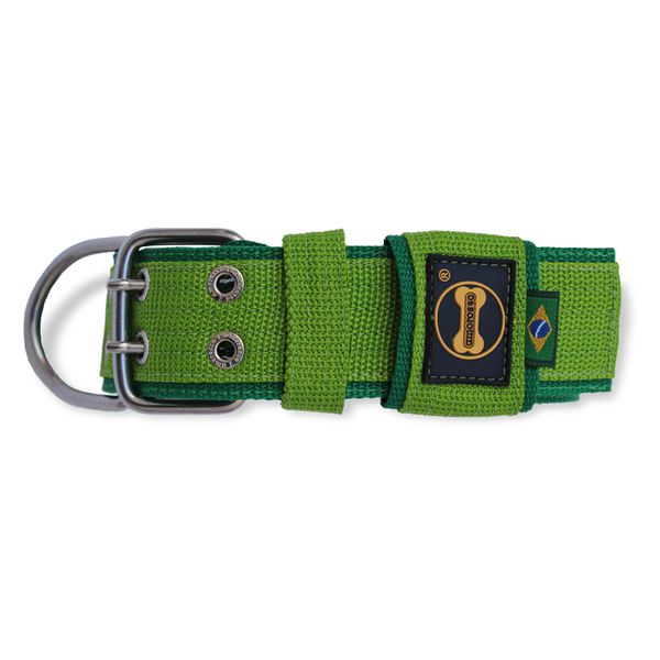  Coleira Para Cachorro Amorosso Slim Verde Claro E Verde