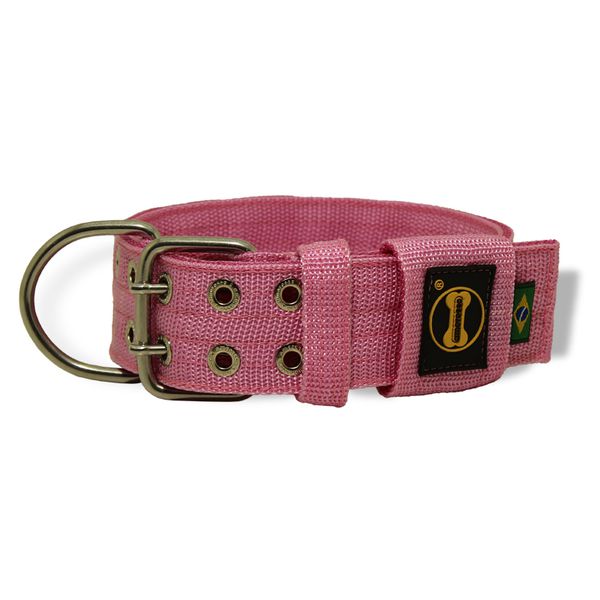Coleira Para Cachorro Personalizada (Rosa e Pink)