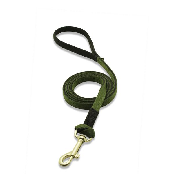 Colar Enforcador + Super Guia 1,50m - Verde Militar e Preto