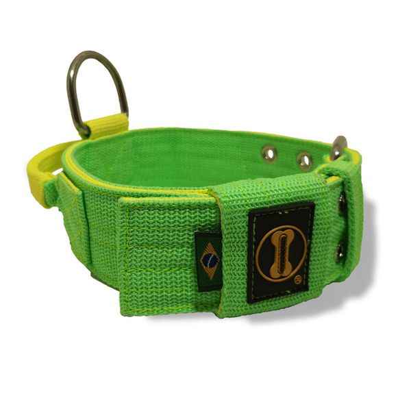 Coleira Para Cachorro Poderosso (Verde Flúor e Amarelo Flúor)