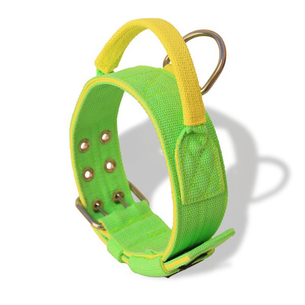 Coleira Para Cachorro Poderosso (Verde Flúor e Amarelo Flúor)