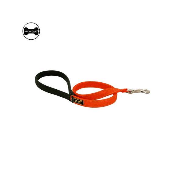Coleira Para Cachorro Personalizada + Guia Curta 80cm (Laranja E Verde Militar)