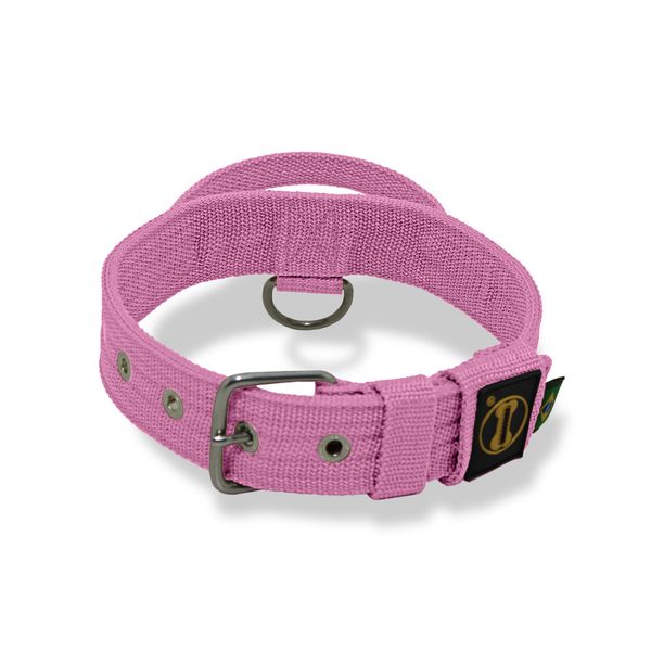 Coleira Cachorro Poderosso Fit Amorosso Rosa 