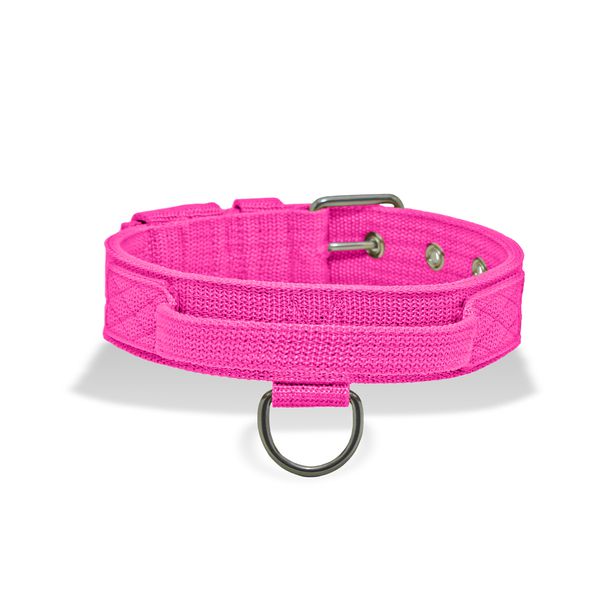 Coleira Cachorro Poderosso Fit Amorosso Rosa Flúor 
