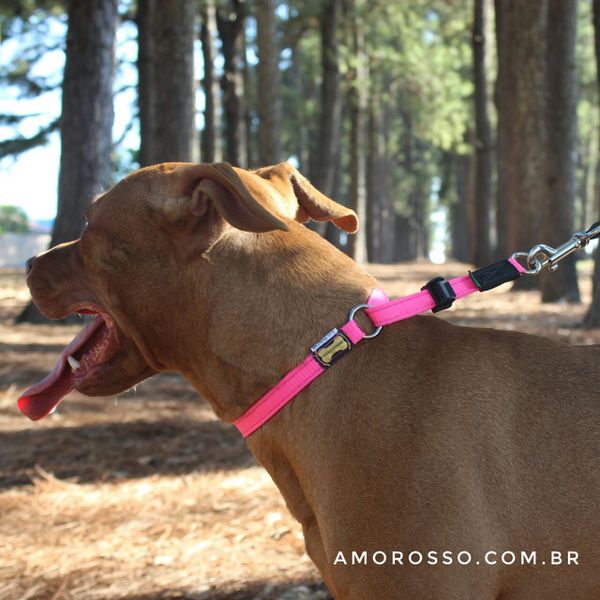 Colar de Ajuste Amorosso® - Rosa Flúor e Preto