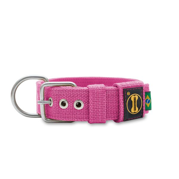 Coleira Para Cachorro Fit + Guia / Rosa