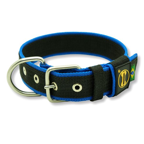 Coleira Para Cachorro Fit Lite (preto e azul) 