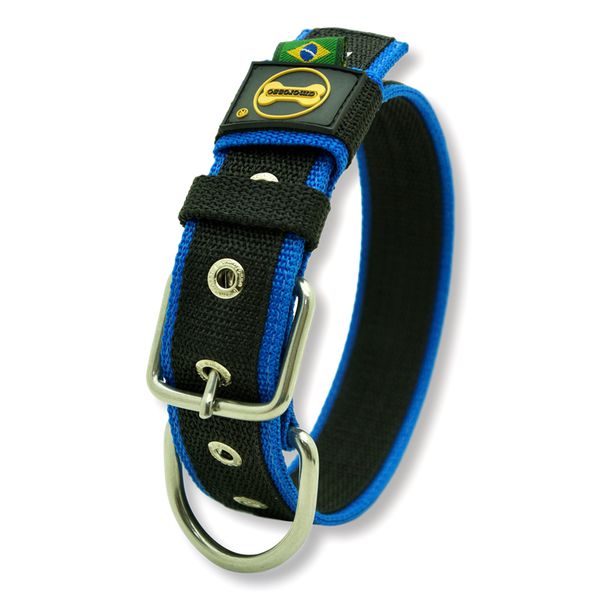  Coleira Para Cachorro Fit Lite (preto e azul) 