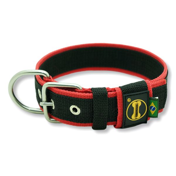  Coleira Para Cachorro Fit Lite (preto e vermelho) 