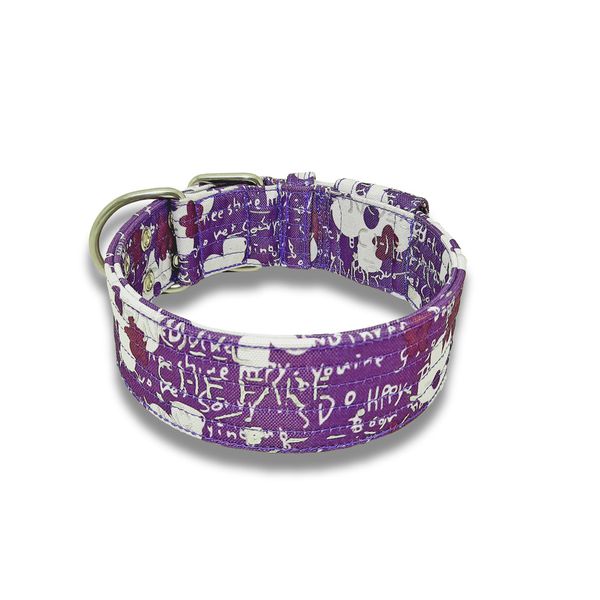 Coleira Amorosso® Floral Roxo + Guia 
