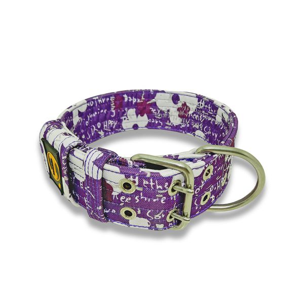 Coleira Amorosso® Floral Roxo + Guia 