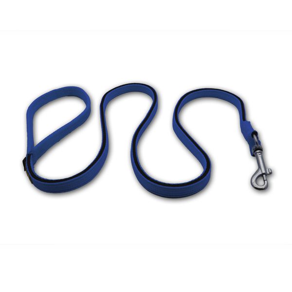 Coleira Para Cachorro + Super Guia 1,50m (azul e preto)