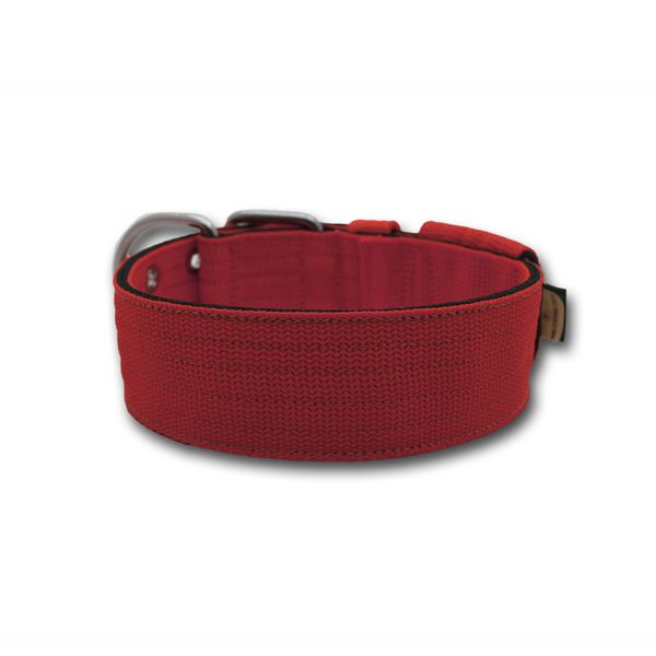 Coleira Para Cachorro + Super Guia 1,50m (vermelho e preto) 