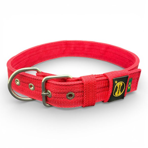 LQ Coleira fit Para Cachorro XG nome Simon vermelho