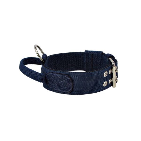 Coleira Para Cachorro Poderosso (azul marinho e preto)