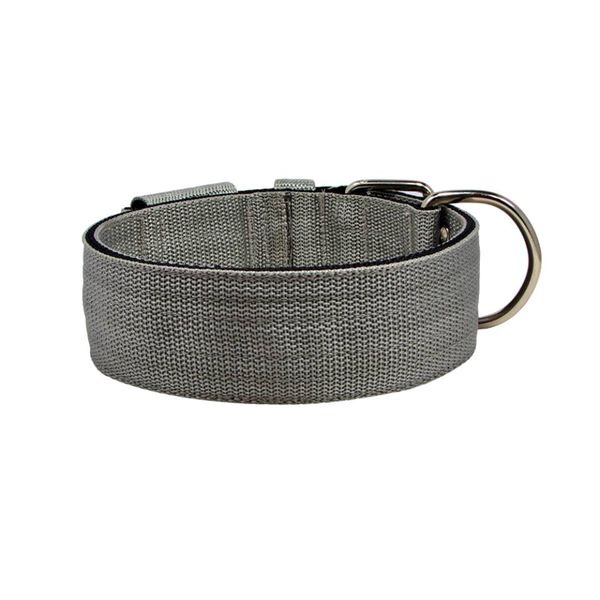 Coleira Para Cachorro Amorosso + Guia Curta 80cm (Cinza e Preto)