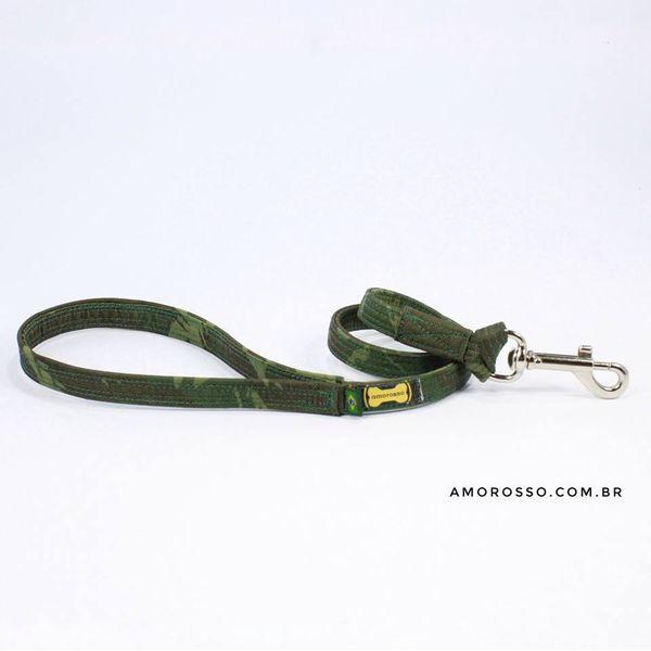 Guia Curta Amorosso® Camuflado Selva - 80cm